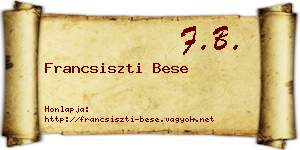Francsiszti Bese névjegykártya